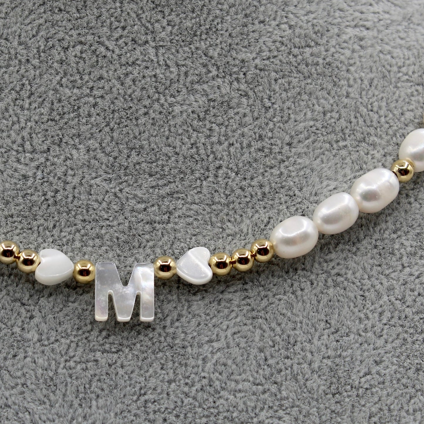 Simple Pearl Initial Necklace