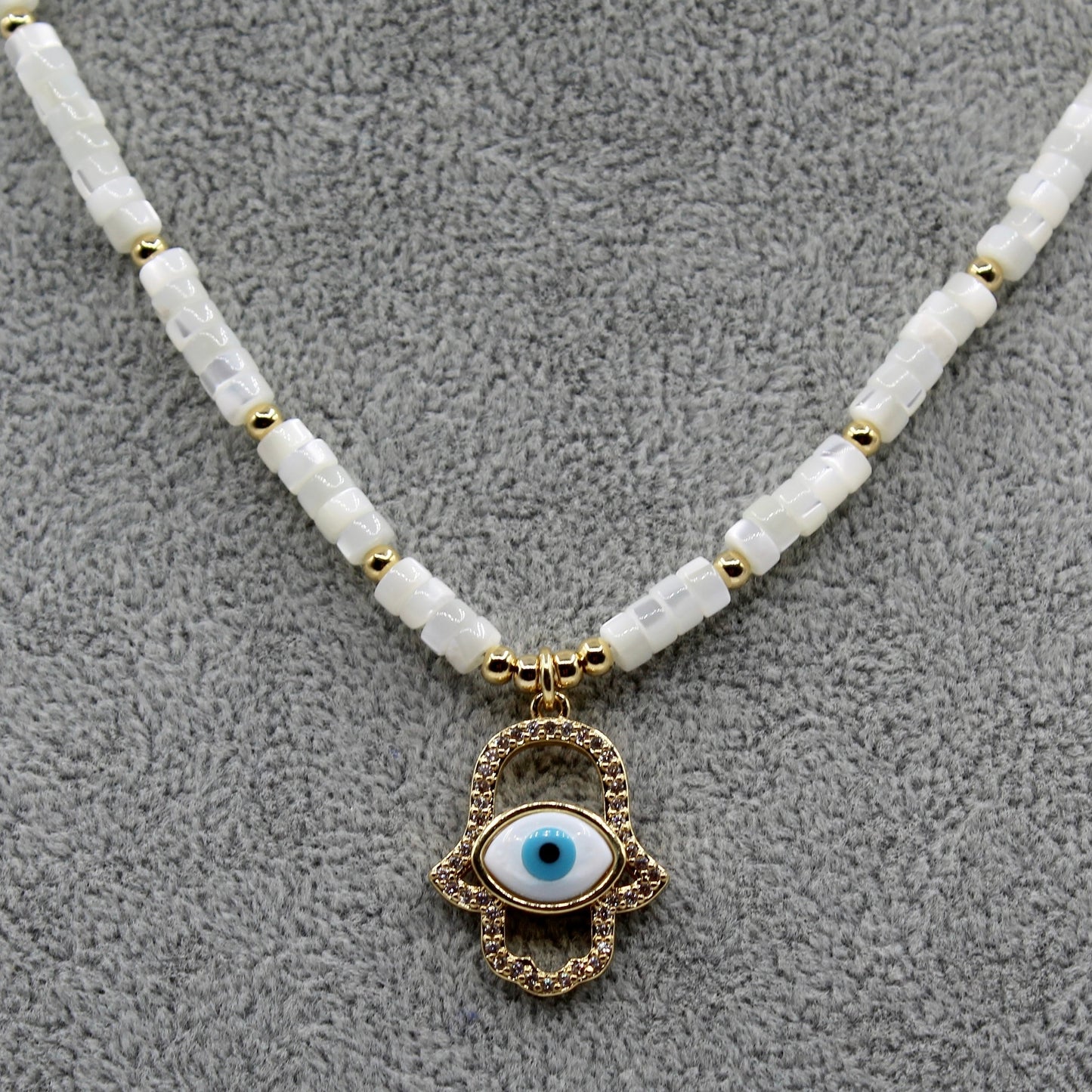 Nacre Evil Eye Necklace