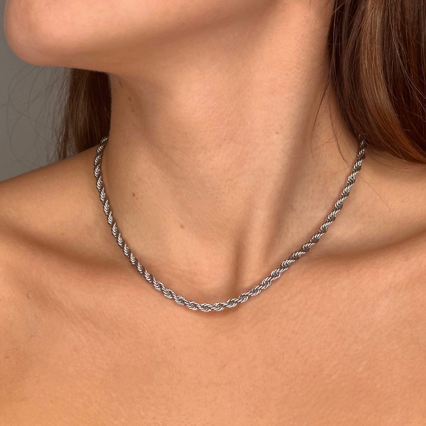 Silver Rope Necklace