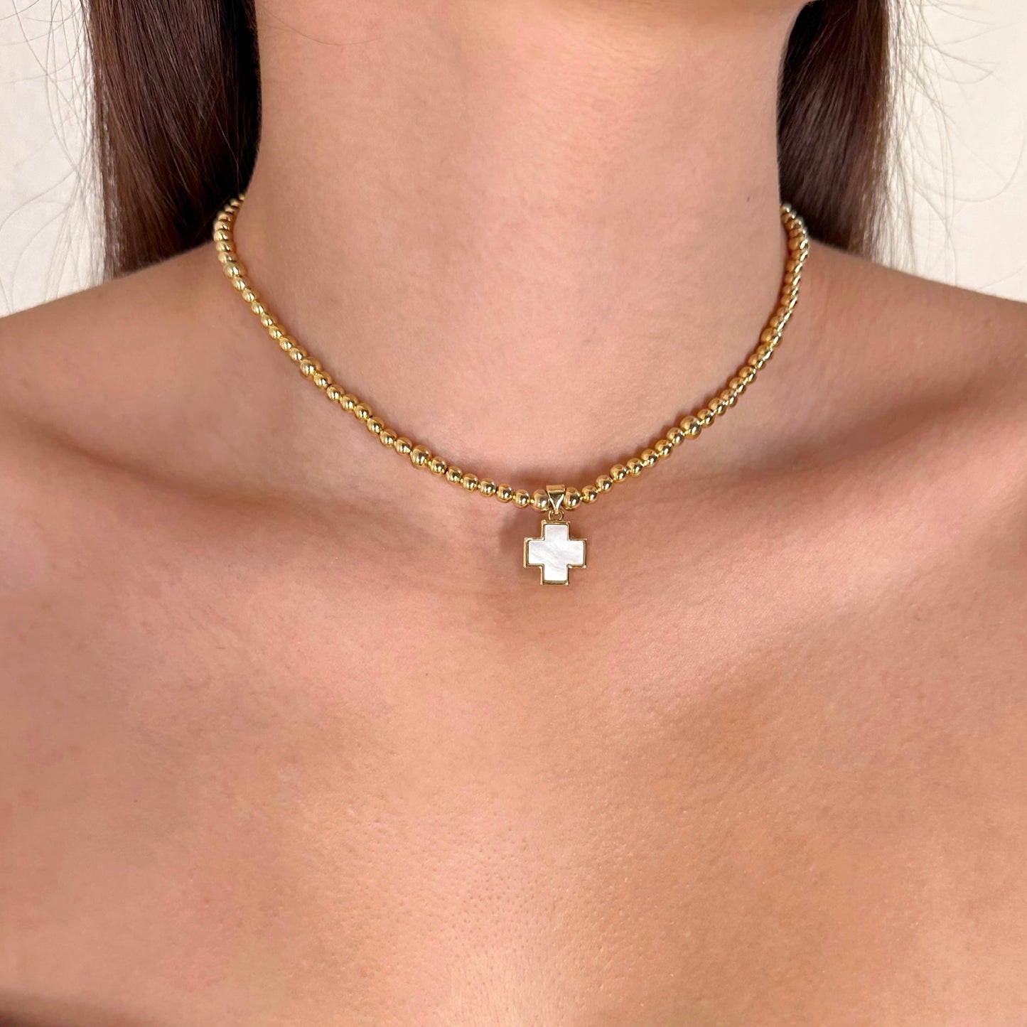 Cross Nacre Necklace